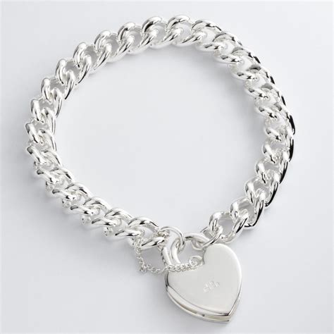 solid sterling silver charm bracelet